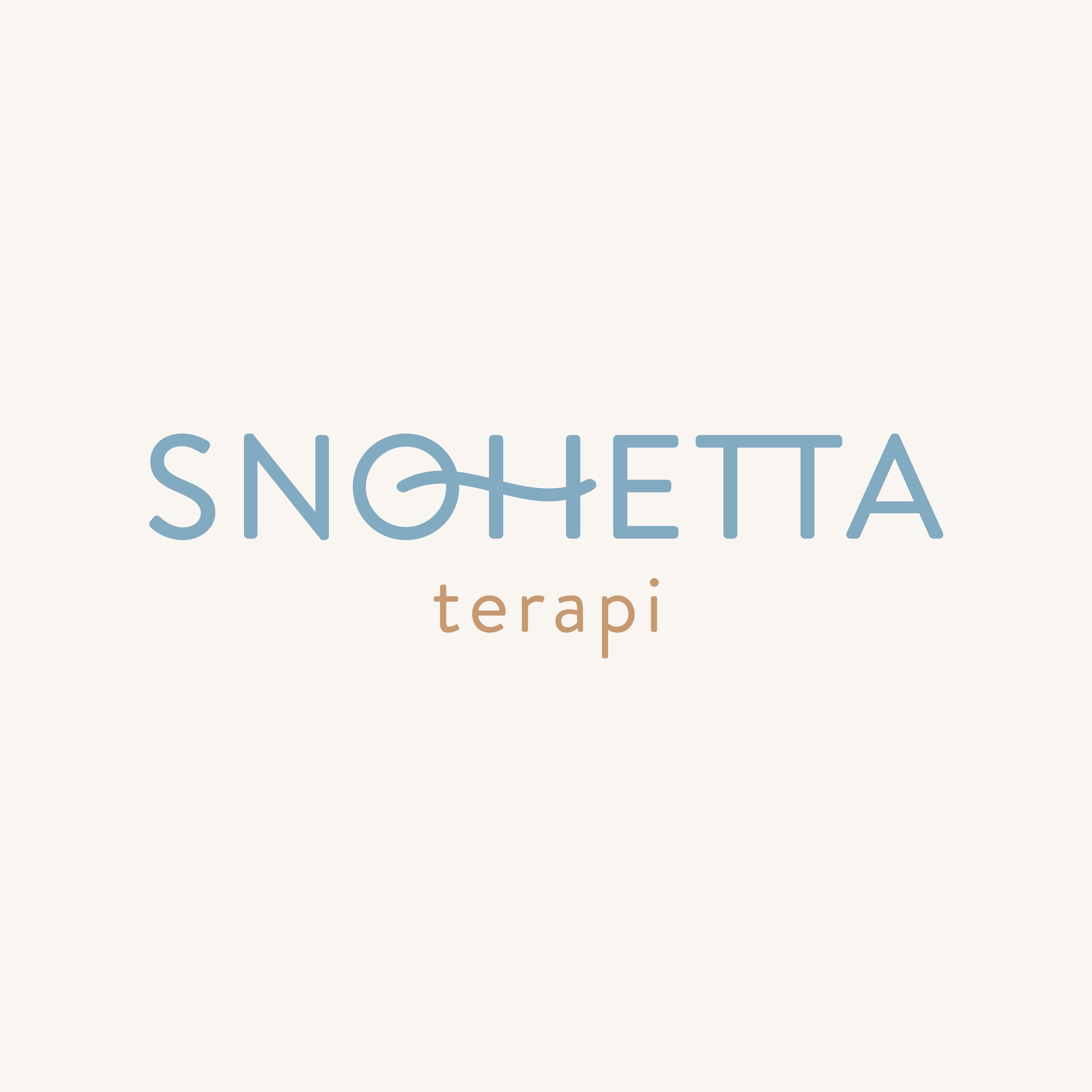 Logo og visuell profil for Snøhetta Terapi i Folldal, laget av Haus Byrå