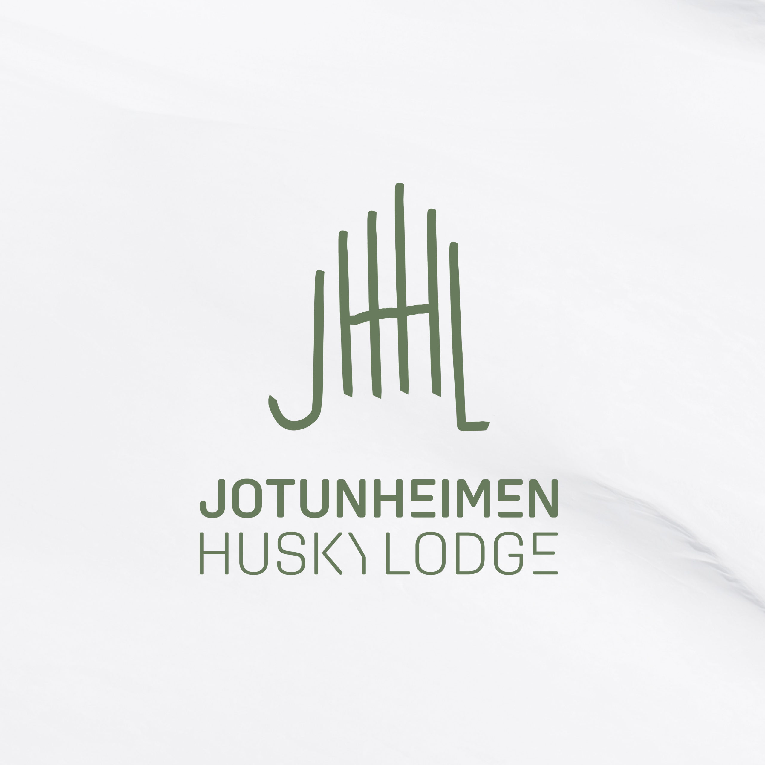 Logo for Jotunheimen Husky Lodge, laget av Haus Byrå