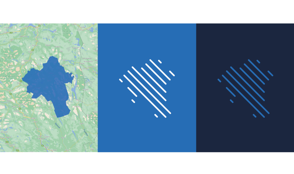 designelement og områdekart for nord-østerdal kraftlag